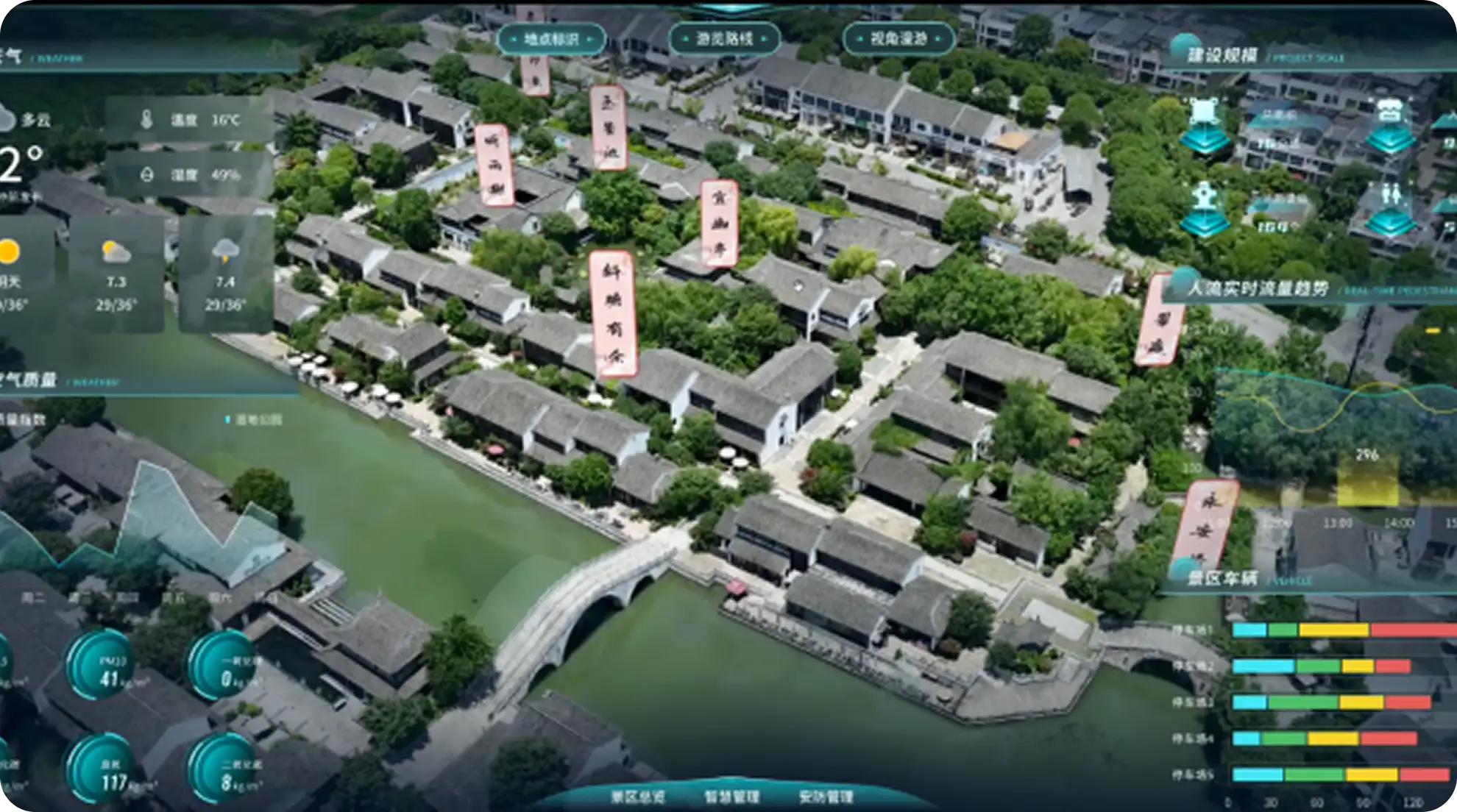 3D高斯模型+自定义3D标签（POI）